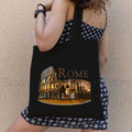 Funny Ciao Bella Saying Italy Flag Rome Colosseum Firenze Florence Panorama Italian Canvas Tote Bag Shopper Girl Casual Handbag