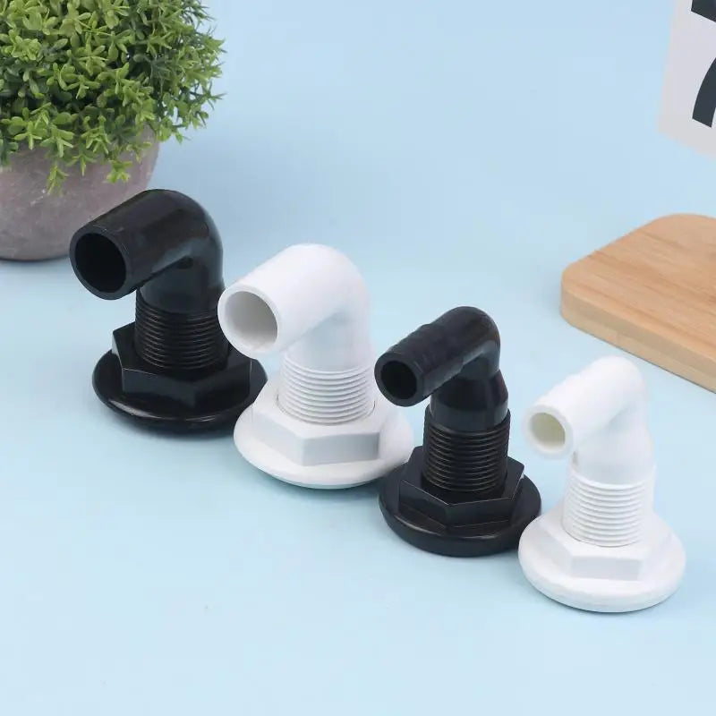 (HB05)90 Degree Marine Drainage Outlet Yacht Bilge Drainage Outlet Deck Drain Hose Pipe Elbow Bilge Pump Drain Thru Hull Fitting