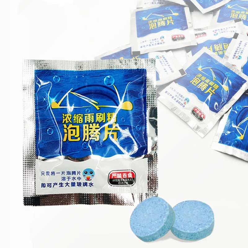 Car Windscreen Cleaner Effervescent Tablet Solid Cleaner Auto Wiper Glass Solid Cleaning Concentrated Tablets Detergent