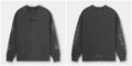 CRONOS Men's Oversized Long Sleeve T-Shirt Gothic Script Print Streetwear Tee Casual Hip Hop Fashion Gym Fitness Workout Tops