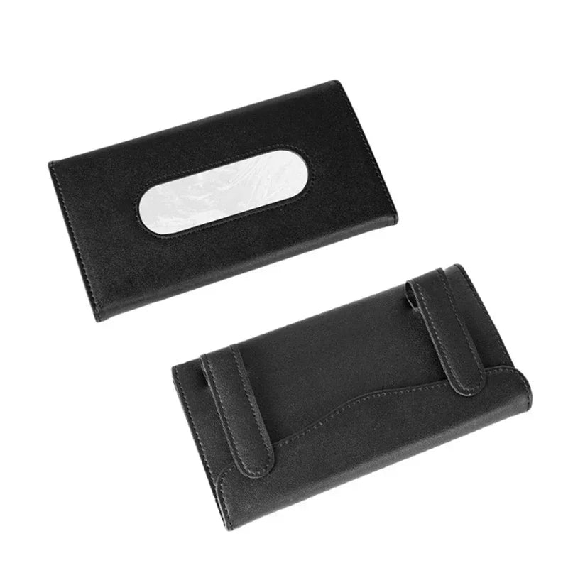 Sun Visor Hanging Tissue Box Holder Leather Auto Car Truck Vehicle Interior Storage Decoration Practical Car Accessories