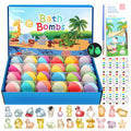 Bath Bombs for Kids with Toy Inside, 24 Pcs Natural and Organic Bubble Bath Bombs with Glow-in-The-Dark Surprise Inside