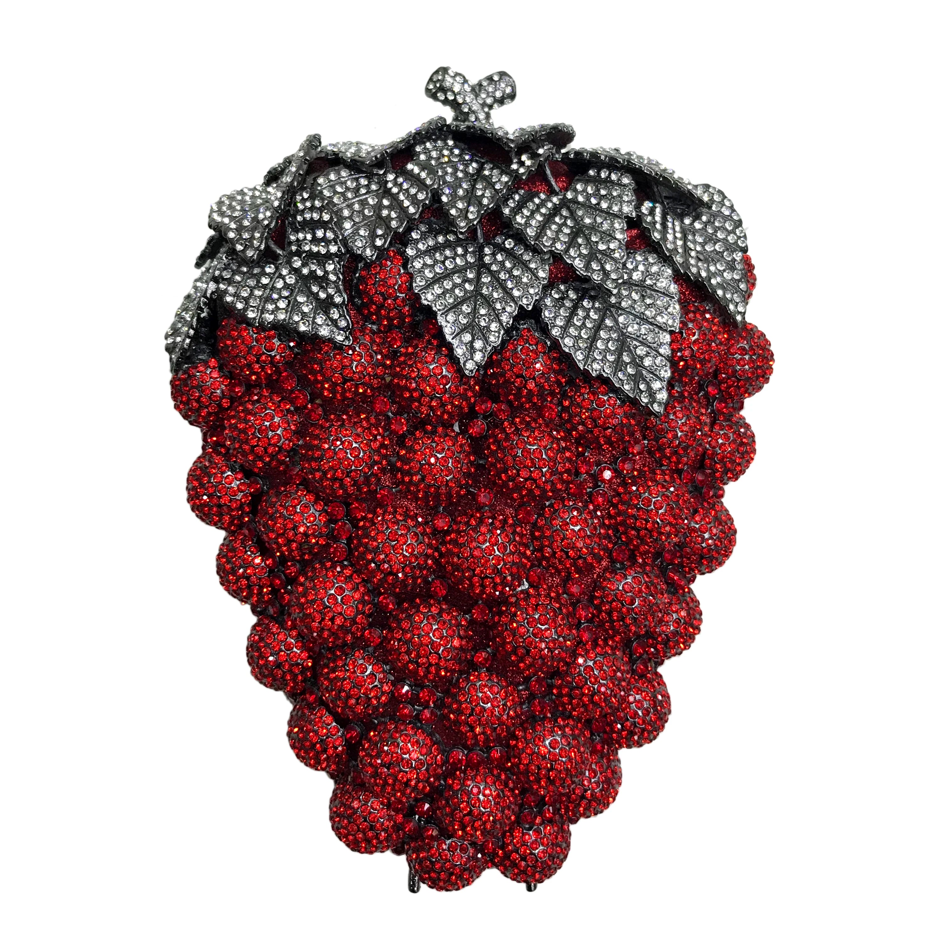 Daiwei Factory Wholesale Food Styling Metal Diamond Purse Luxury Crystal Bags Women's Rhinestone Evening Bags Handbag in Stock
