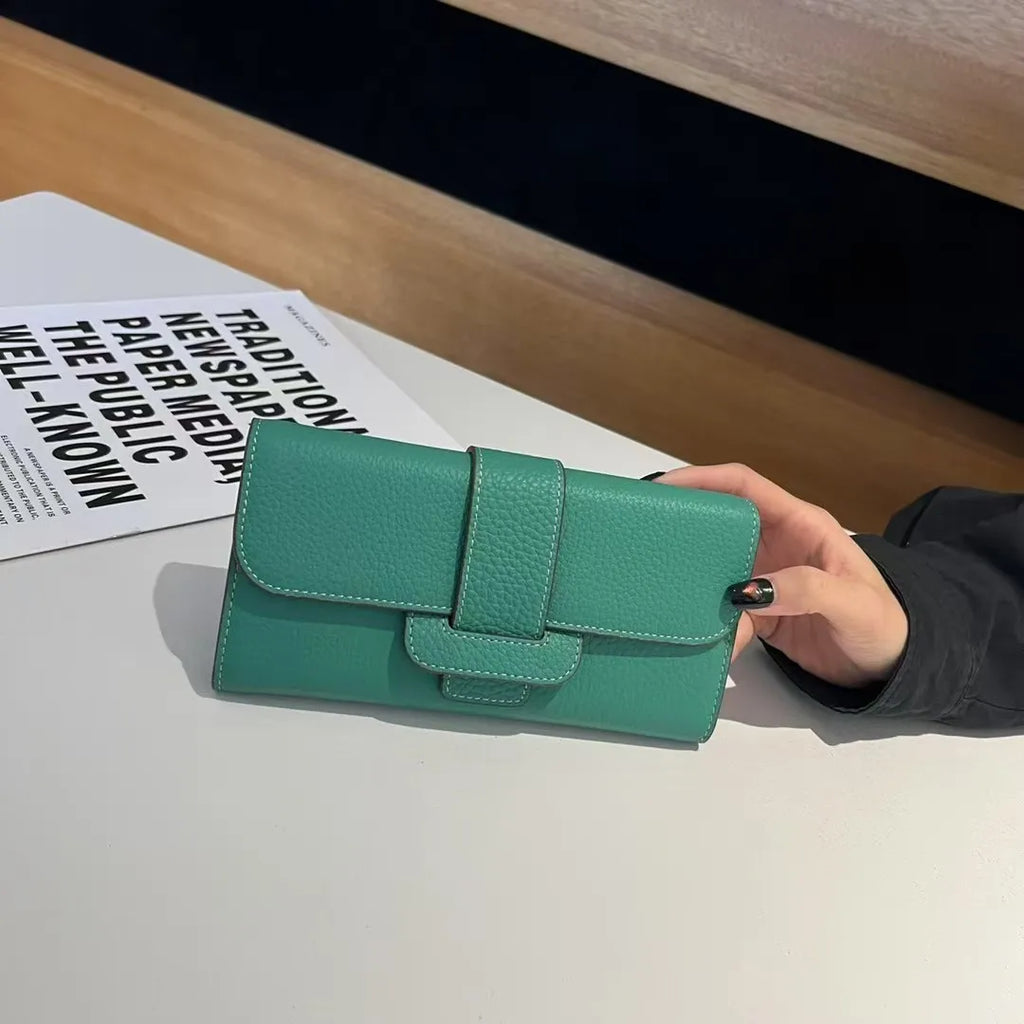 2025 Latest Light Luxury High Quality Lychee Pattern Cowhide Clutch Bags Fashion Lady Genuine Leather Shoulder Bags