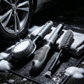 Car Wheel Brush Kit Tire Rim Cleaning Brush Set Heavy Duty Scrubber for Rims and Tires with Extendable Handle Car Wash Tool