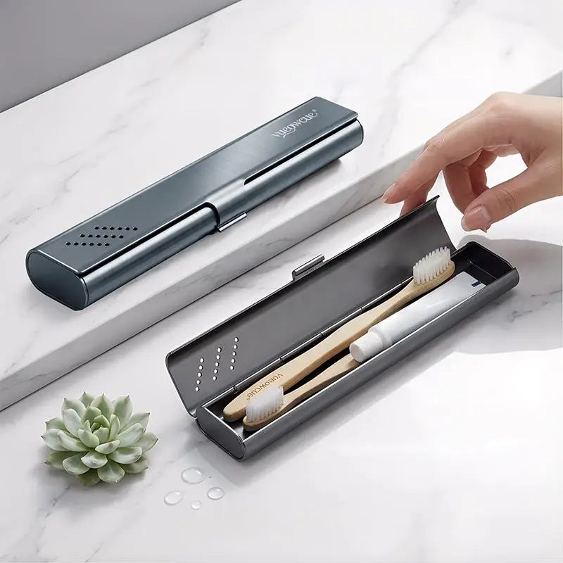 § Empty Aluminum Toothbrush Travel Case, Portable Travel Toothbrush Holder, Durable Manual Tooth Brush Box Container