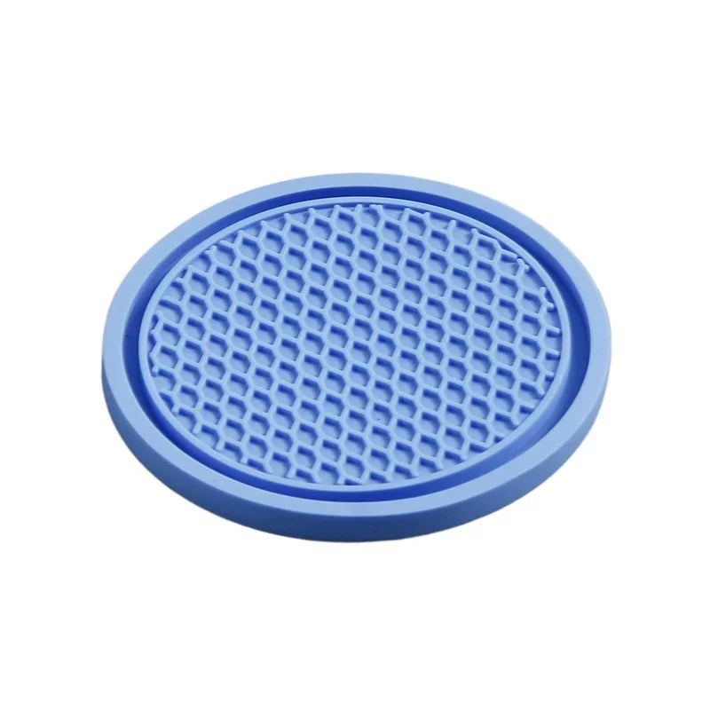QGB For 2PC Car Cup Holder Anti-Slip Silicone Insert Coaster Mat Universal Car Accessories Black Fit for Most Cars Styling