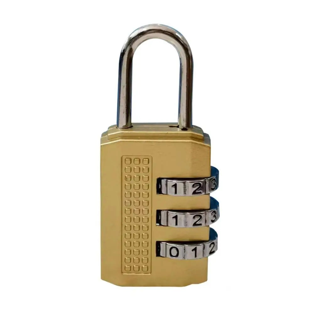 Multifunctional Mini Number Lock Durable Solid Color Password Lock Anti-theft 3 Digit Alloy Padlock Handbag