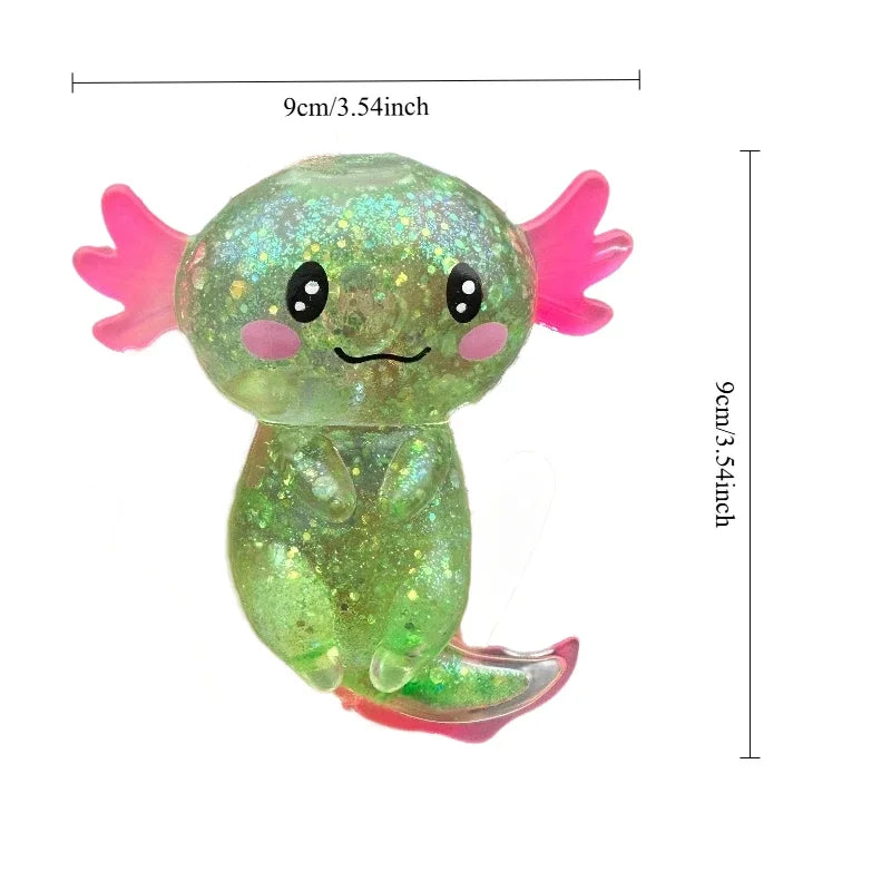 !!Colorful Salamander Maltose Fidgets Toys Squishy Malt Sugar Stretchy Axolotl Fun Squeeze Birthday Supplies Anti-Anxiety Gift