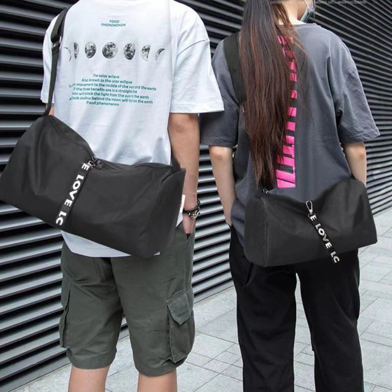 Men's Bag Sports Fitness Yoga Bag Short Trip Large Capacity Single Shoulder Crossbody Luggage Bag Lightweight for Women