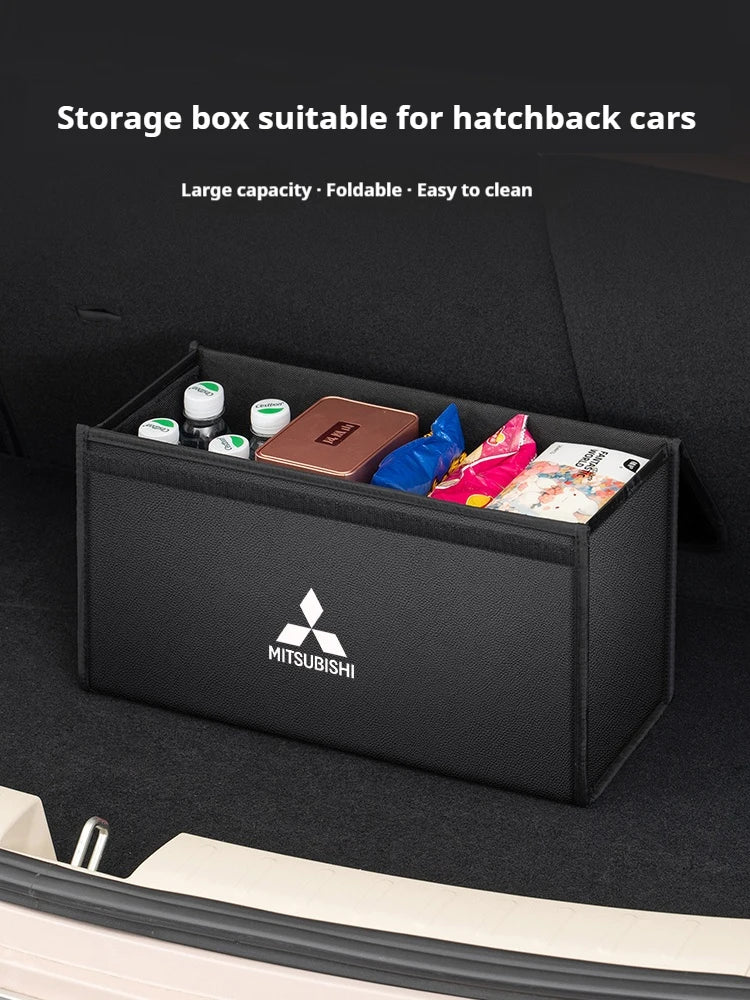 For Mitsubishi Outlander Pajero L200 Triton Colt Lancer EX Evolution X Car Trunk Storage Box Organizer Foldable Container Bag