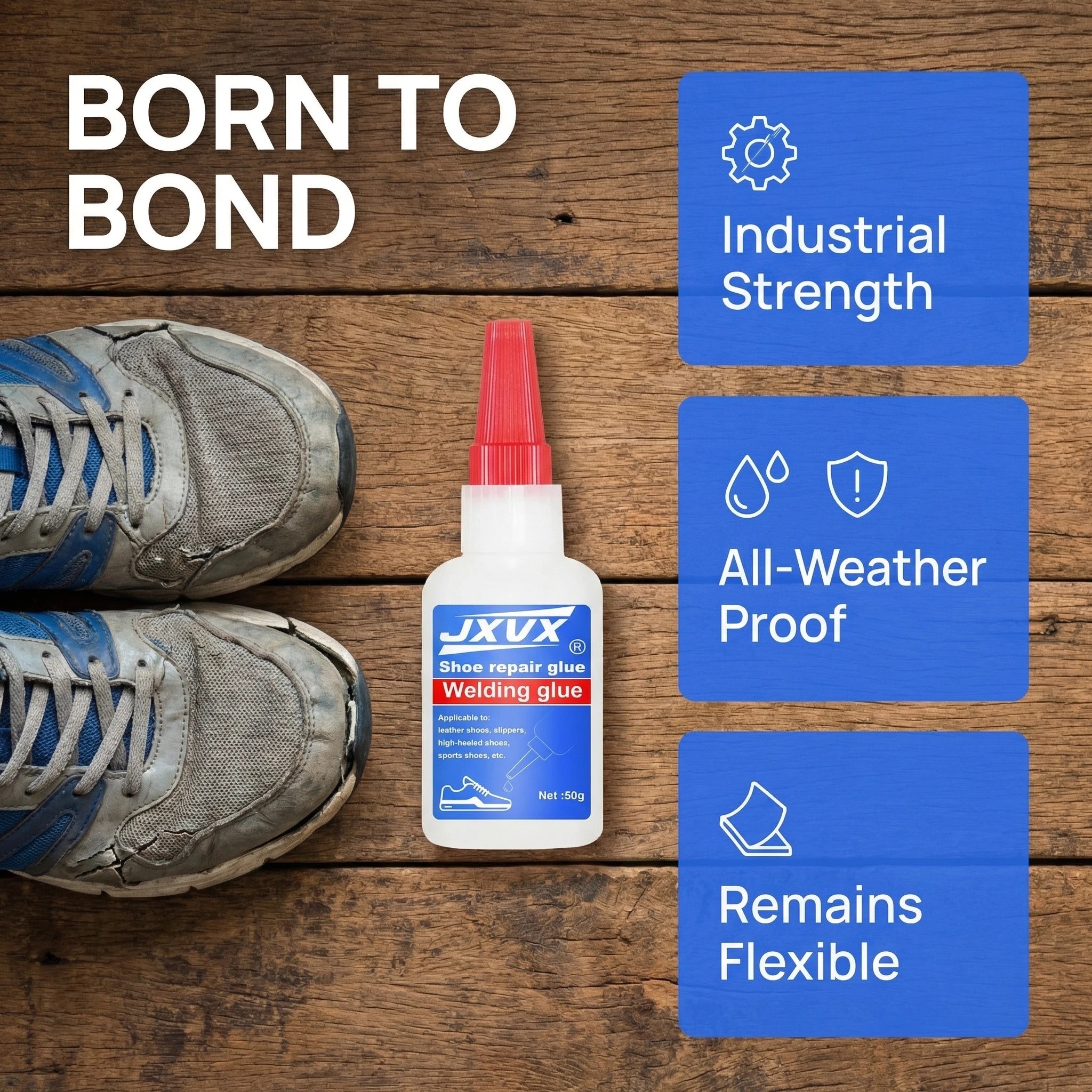 Super Strong Shoe Glue, Waterproof Universal Shoe Sealants for Sneakers, Boots, Leather, Quick Repair Glue, Universal Super Strong Adhesive Glue for Sneakers