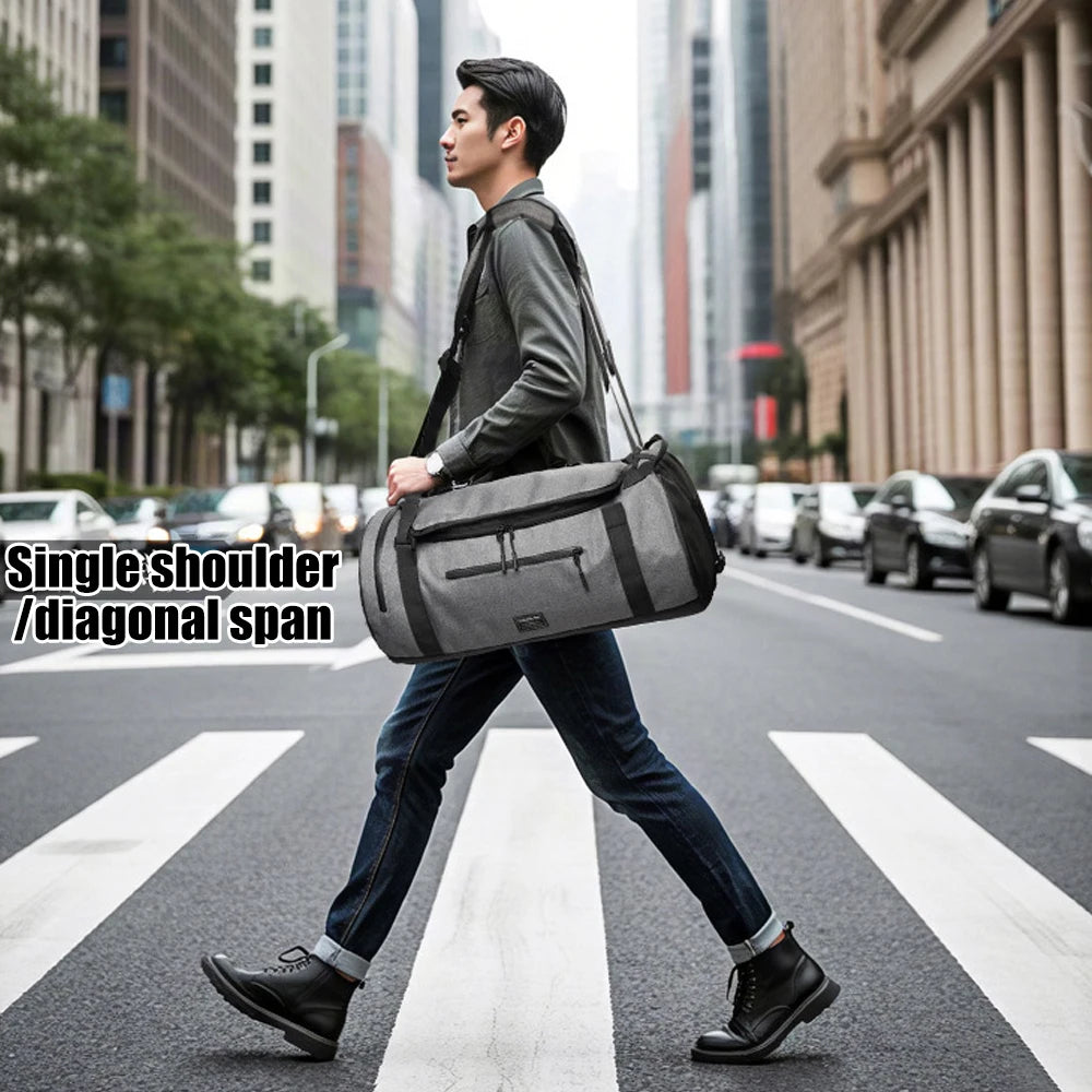 Large Gym Backpack Duffle Bag for Men Women, Multi-Pocket Sports Bag with Shoe Compartment & Wet Dry Pocket for Workout Travel