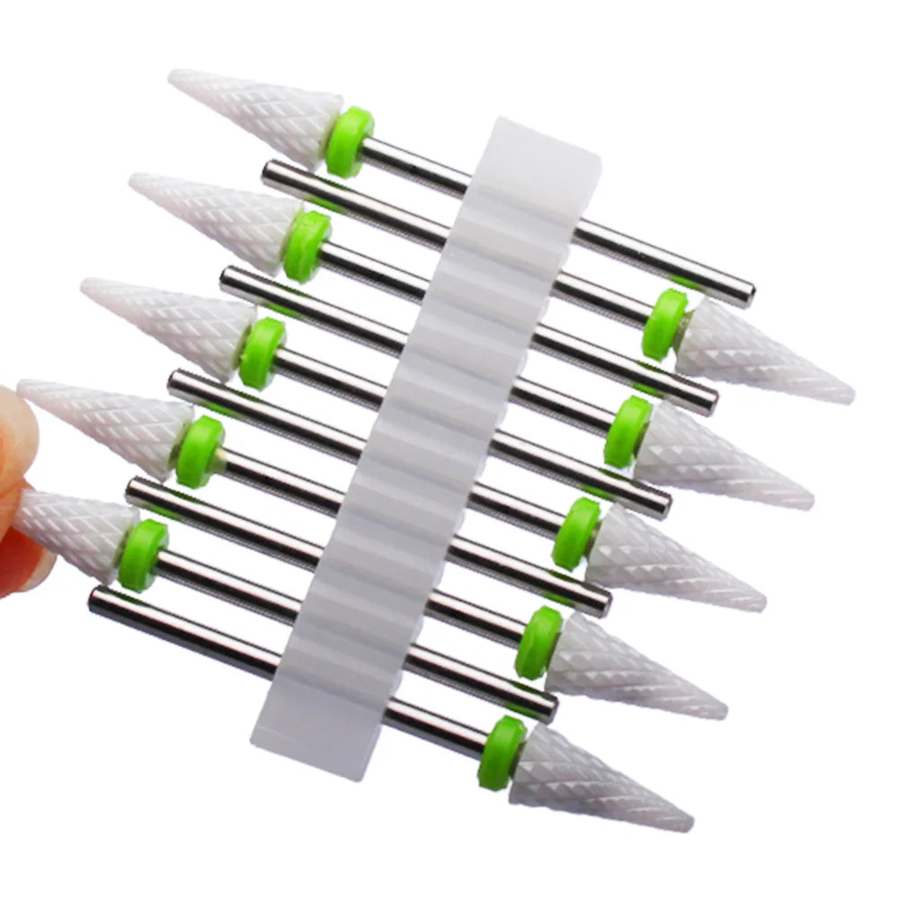 10pc Carbide Manicure Cutters Set Nail Drill Bits Gel Polish Remover Cutter Ceramic Strawberries for Nails Electric Files Tools