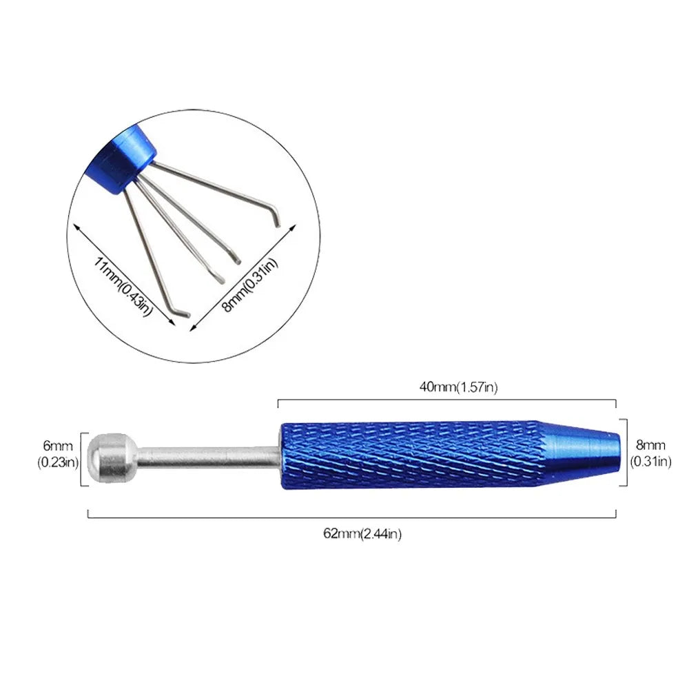 2Pcs 4 Claw Up Tool Holder Ball Bead Clamp Body Piercings Forceps Grasping Tweezers Catchers Pliers Jewelry Piers Pick-up Tools