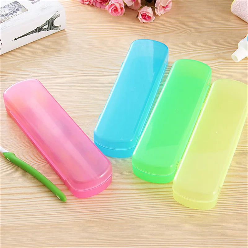 Modern Design Portable Candy Color Hygienic Travel Camping Toothpaste Toothbrush Holder Protect Case Storage Box w614