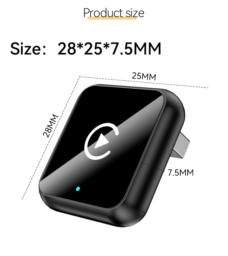 Lenovo New 2 in 1 Wireless Android Auto CarPlay Adapter AI Smart Box Car Intelligent Systems For Car With Wired CarPlay