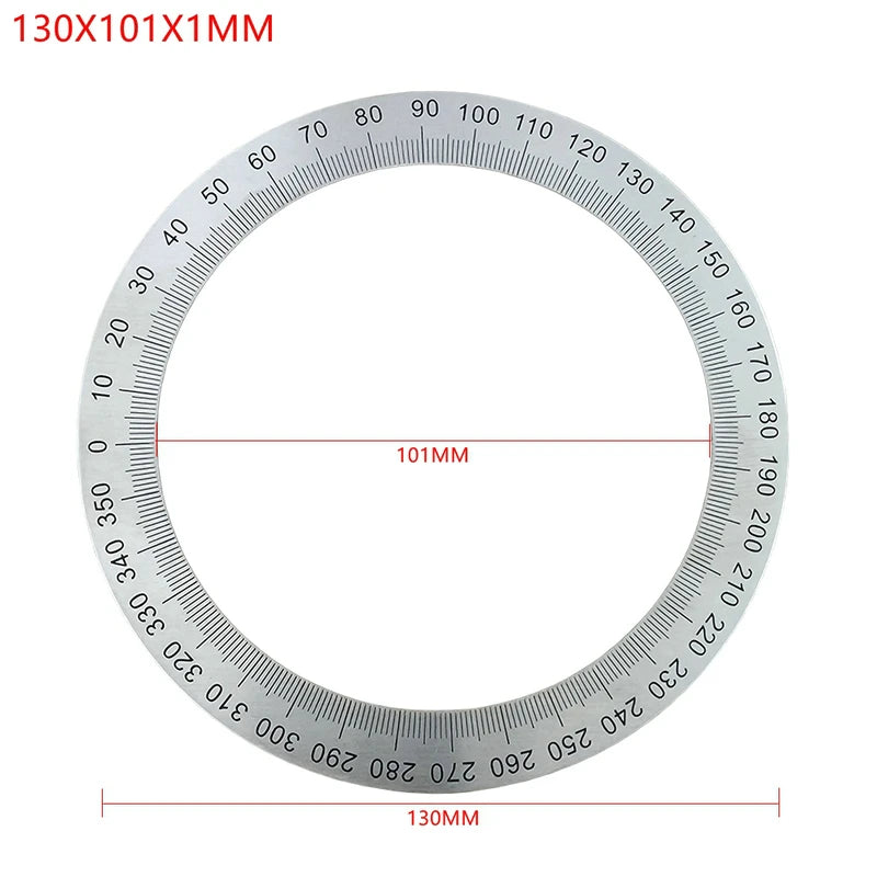 Stainless Steel Lathe Dial Disc 360 Degree Disc Universal Measuring Disc (Diameter:70 110 120 130 90 120 170 190 200MM)