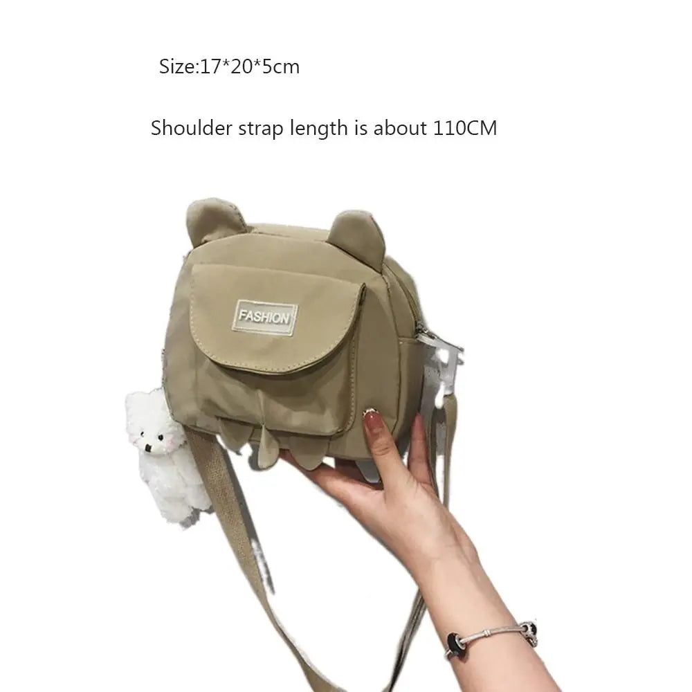 Female Cute Pouch Crossbody Bags Wallet Shoulder Bag Messenger Kitty Bag Canvas Bags Student Bags