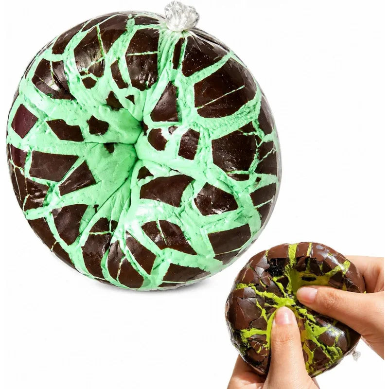Squeeze Stress Ball Cracked Wax Chocolate Shaped Soft Squishy Fidget Toy Desk Toy For Stress Relief Office Study Break Adults