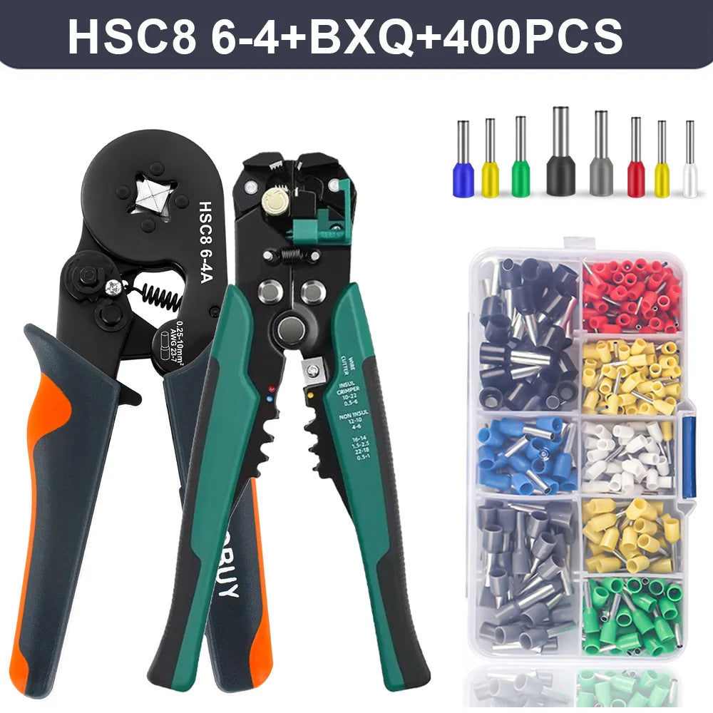 Crimper Cable Cutter Adjustable Automatic Wire Stripper Multifunctional Stripping Crimping Pliers Terminal Hand Tool
