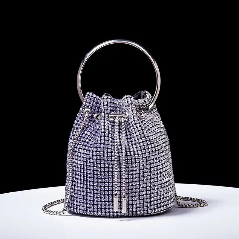 Women's bag bucket bags Women's inlaid diamond bag Fashion dinner women luxury single shoulder designer handbags