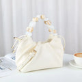 JIAERDI Elegant White Hand Bag Purses Women Vintage Leather Beading Messenger Bag Female Harajuku Casual Crossbody Bags Purse