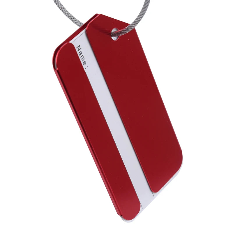 Luggage Tags for Suitcases Fashion Solid Color Women Men Suitcase Bag Label Tag Name ID Address Portable Travel Accessories
