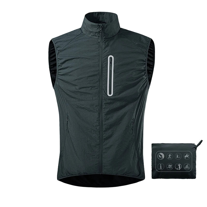 LNGXO Men's Women's Running Vest Climbing Camping Hiking Fishing Vest Unisex Summer Waterproof Self-Storage Sleeveless Jacket