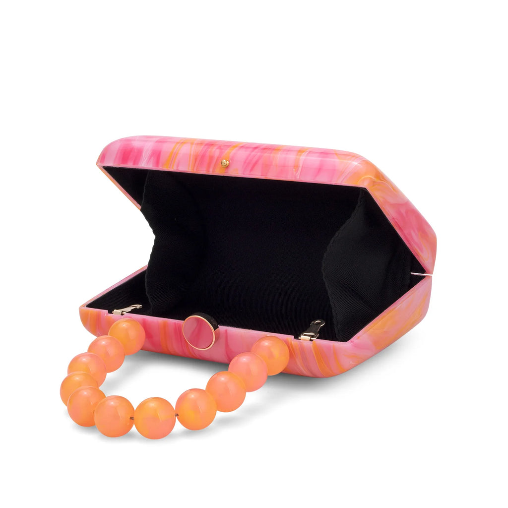 Beading Handbag Marble Acrylic Luxury Box Clutch Evening Bags Dinner Dress Purse Festival Gift Wedding Party Chain Shoulder Bag