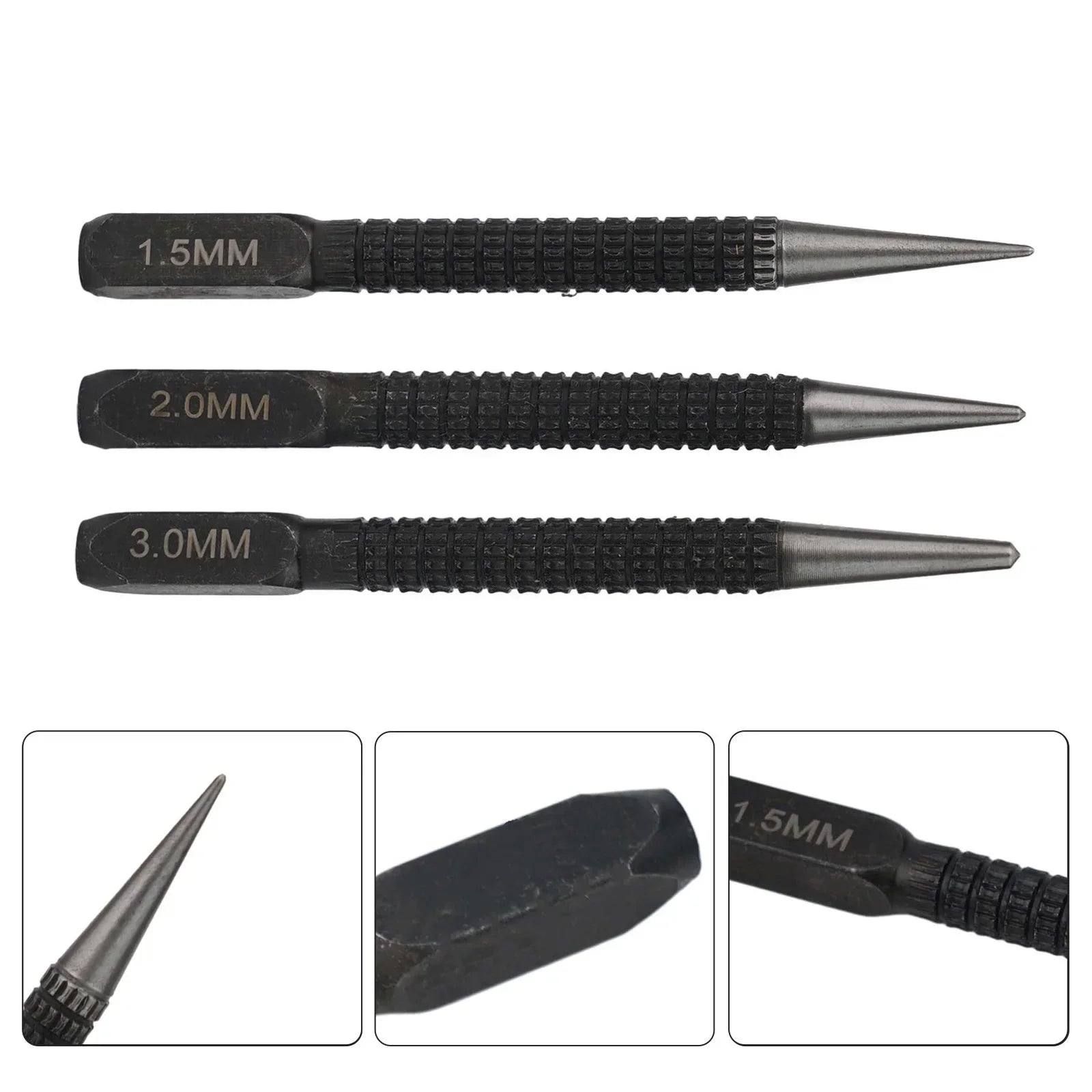 Accurate Center Punch Marking Strong Non-Slip Positioning 1.5/2/3mm Adjustable Alloy Steel Drilling Hand Tools