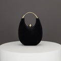 Velvet Sequin Evening Bag for Women Soft Polyester Urban Simple Style Dumpling Bag Lady Wedding  Gown Bag Banquet Bag