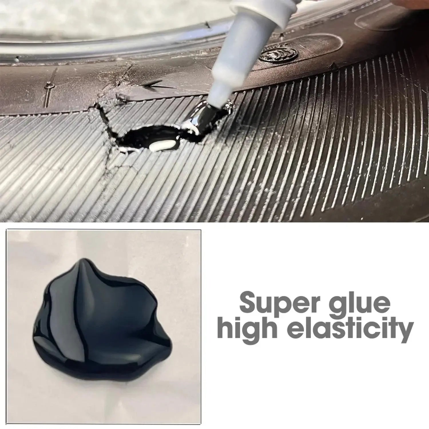100% Original 480 Black Super Glue Instant Quick-drying Black Cyanoacrylate Adhesive Leather Rubber Tyre, plastic Strong Bond Liquid Glue Tool,with distribution 0.7oz (6pcs).
