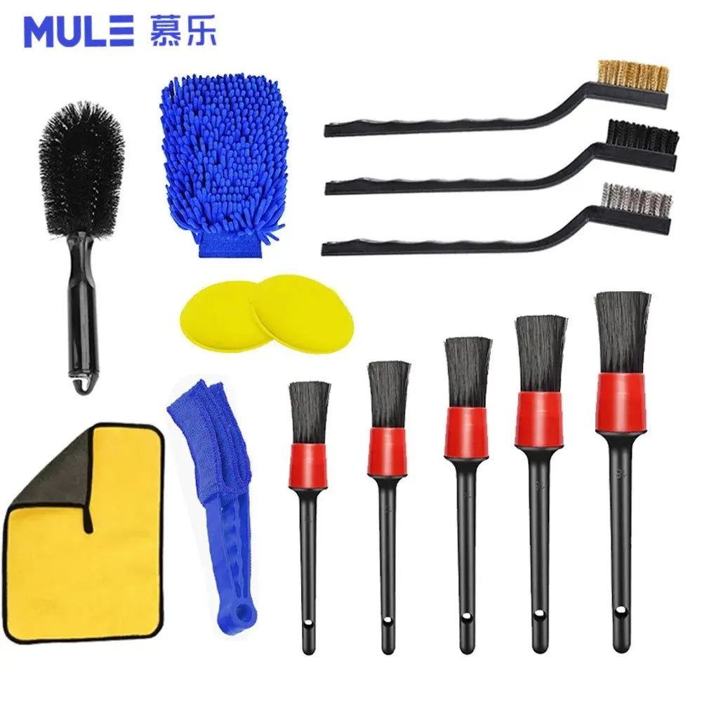 Car Cleaning Kit Detailing Brush Set Car Polish Pads Car Cleaning Brush For Car Air Vents Rim Dirt Dust Clean Tools