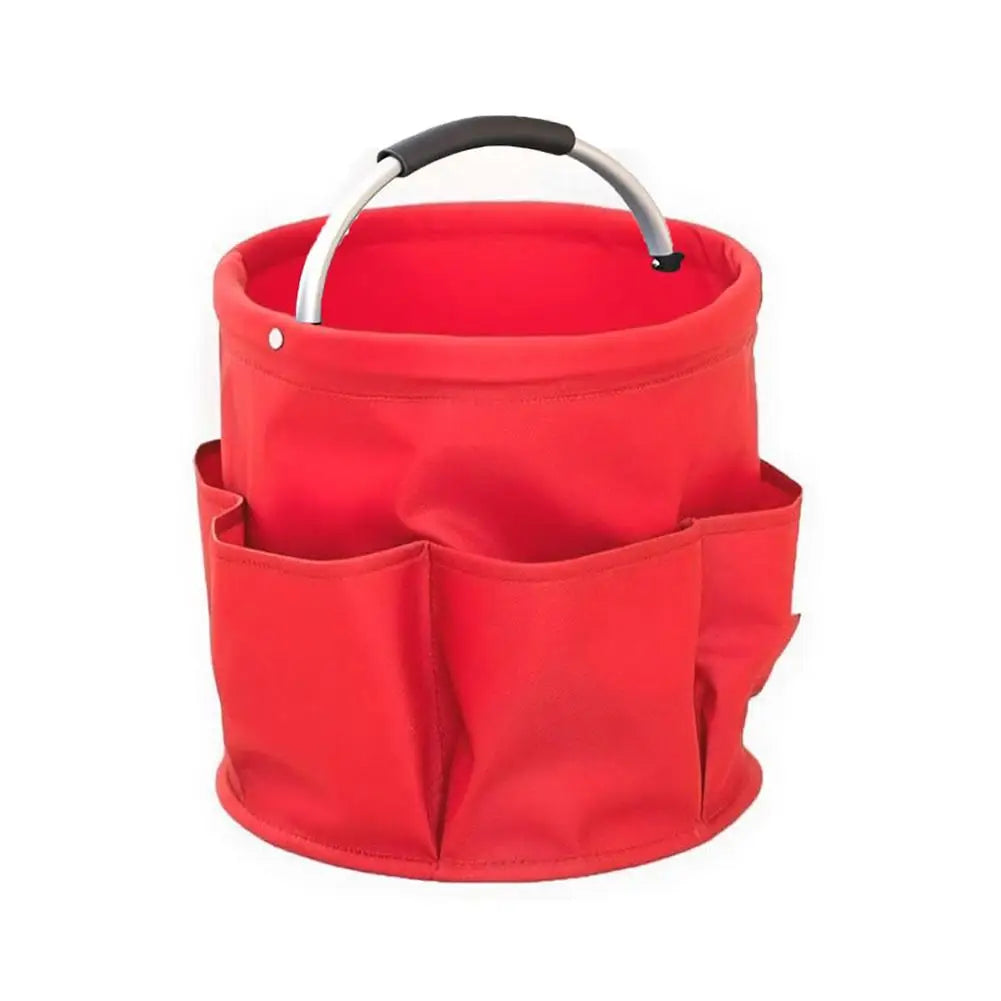 Large Capacity Multi Pocket Storage Bucket Portable Foldable Handheld Garden Tool Bag Outdoor Beach Toy Organizer Tote Basket