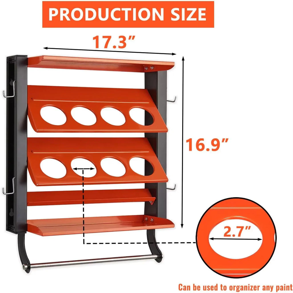 Spray Can Tool organizer Rack 3 Layers Wall Mount Heavy Duty Tool Shelf Spray Bottle Holder Workshop Garage Storage Tool Cabinet