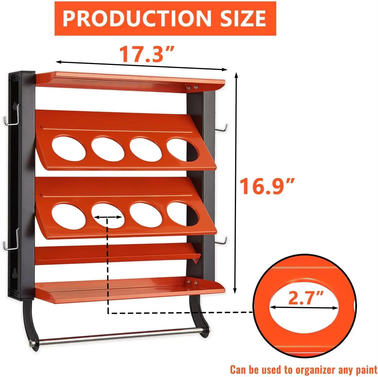 Spray Can Tool organizer Rack 3 Layers Wall Mount Heavy Duty Tool Shelf Spray Bottle Holder Workshop Garage Storage Tool Cabinet