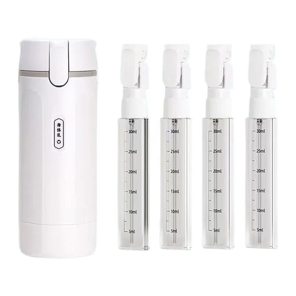 30ml 4-in-1 Press Pump Dispenser Rotating Travel Sub-bottling Portable Shampoo Shower Gel Conditioner Travel Storage Bottle