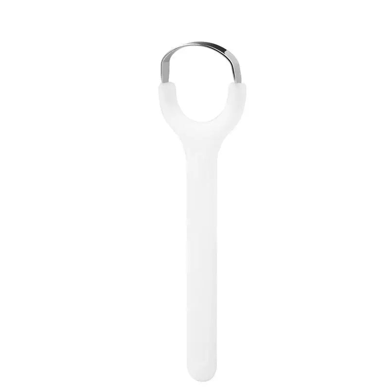 1PCS Stainless Steel Tongue Scraper Fresh Breath Cleaning Coated Tongue Toothbrush Oral Hygiene Metal Tongue Scraper