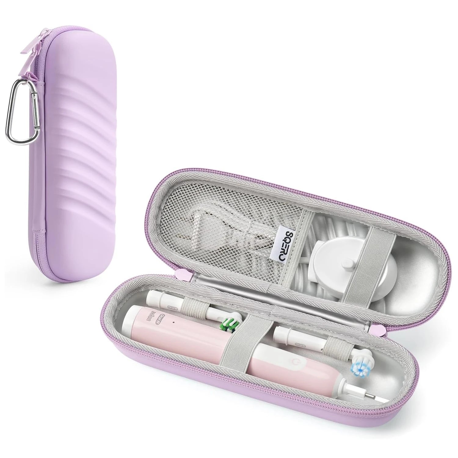 Electric Toothbrush Storage Bag for Oral-B Pro/iO/Philips Sonicare, Multi Use Shockproof Case with Mesh Pocket Covers Protection