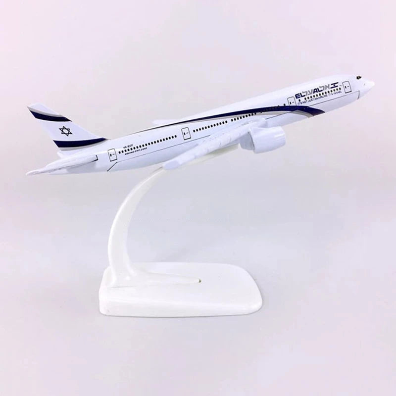 16CM Toy Diecast Metal 1:400 B-777 B777 El Al Air Airlines Aircraft Model Alloy Aircraft Model Commemorative Collection Gift