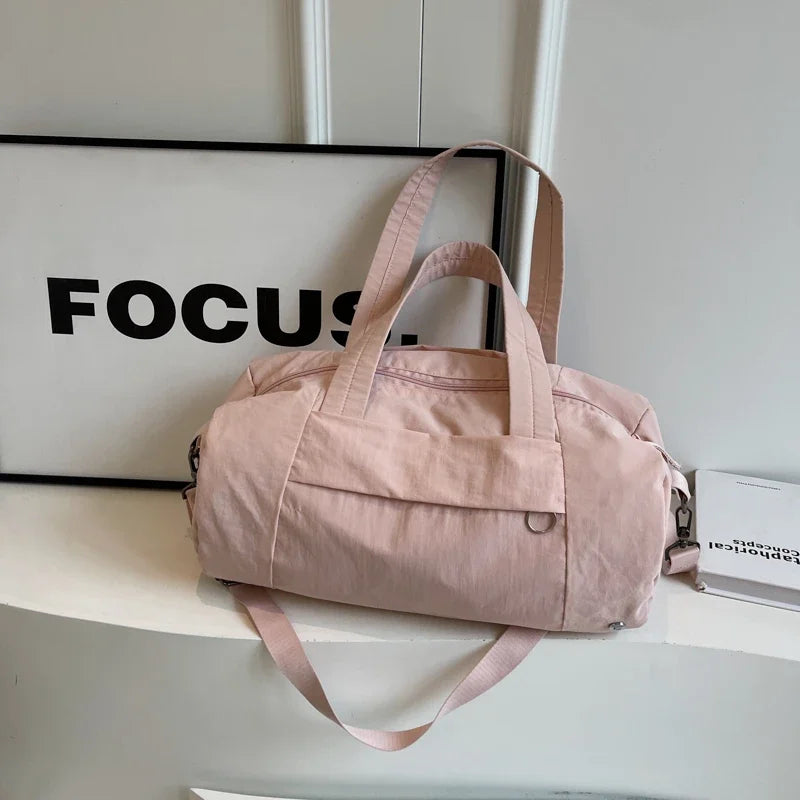 Zipper Nylon 2024 High Quality Travel Handbag Solid Color Versatile Large Capacity Crossbody Bag Soft Commuter Shoulder Bag