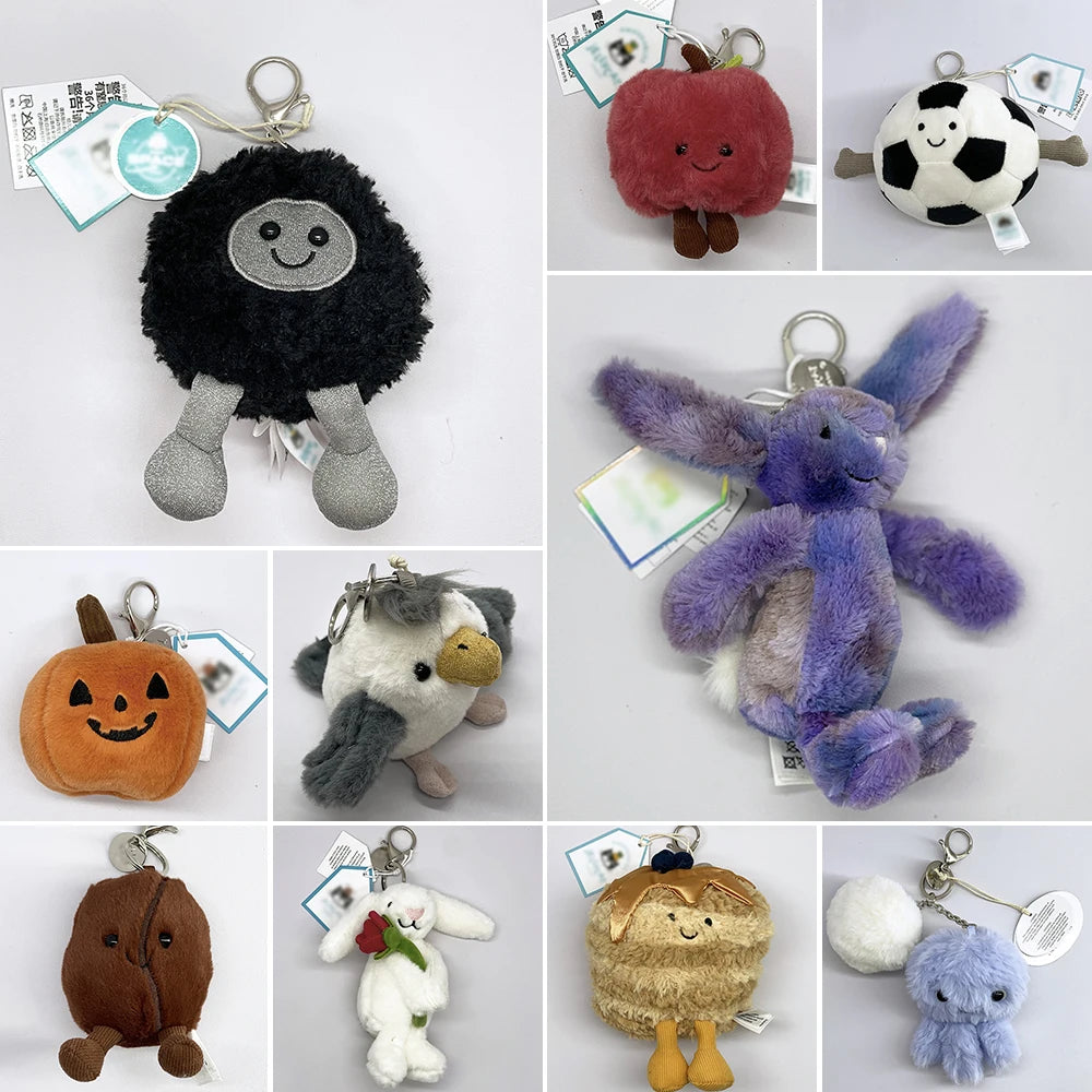 JC Plush Bag Charms, Golf-Themed Keychains, Jellyfish Plush Toys, And Bag Charms Shaped Like Macarons Muffins And Baseballs
