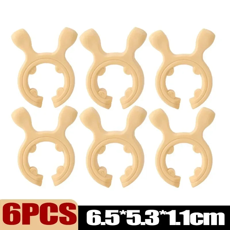 Silicone Deer Ear Spatula Rack Universal Anti-scalding Spoon Holder Heat-resistant Shovel Clip Overflow Pot Clips Kitchen Gadget