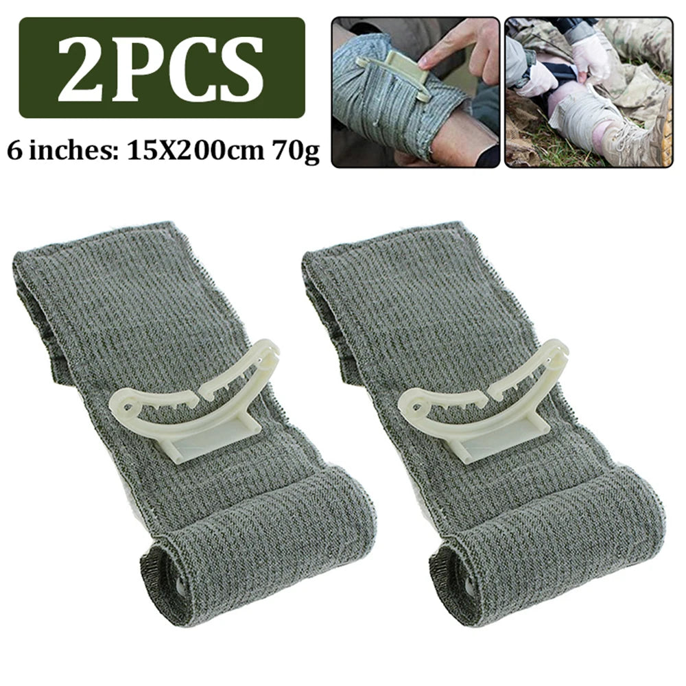 1-20Pcs 4/6inch Israel Bandage Outdoor First Aid Traumatic Hemostatic Bandage Emergency Training Swathe Camping Hiking
