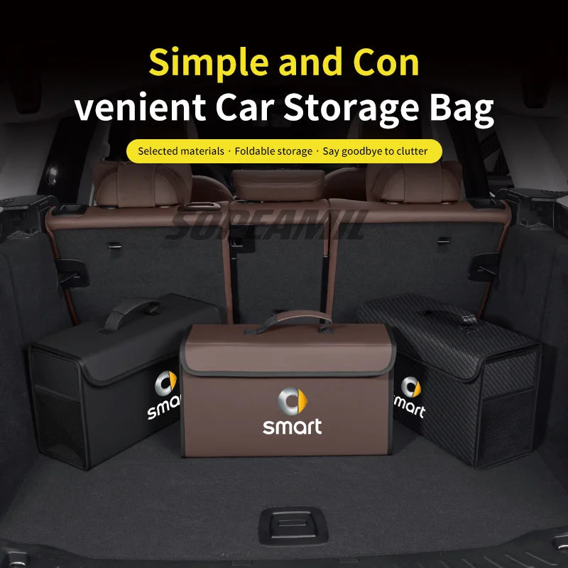 Car Trunk Organizing And Storage Box For Smart Fortwo 451 450 452 453 EQ Forfour Roadster Forjeremy Auto interior Accessories