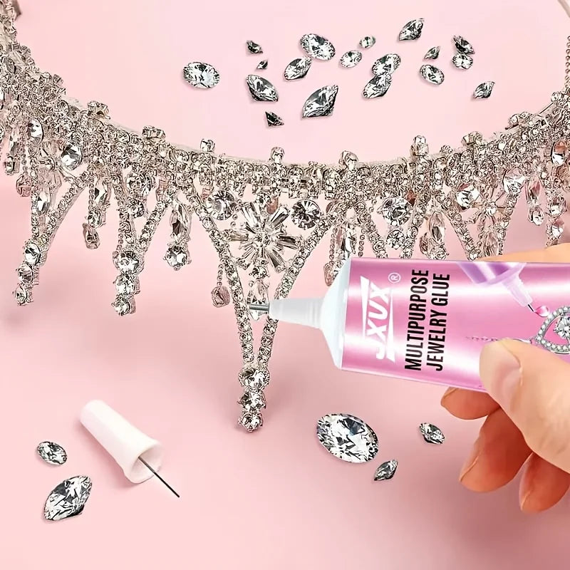 B7000 Jewelry Glue Clear for Rhinestone 50ml/1.68fl.oz Craft Adhesive Glue with Precision Tip B-7000 Multi Function Fabric Glue for Metal Stone Nail Art Jewelry