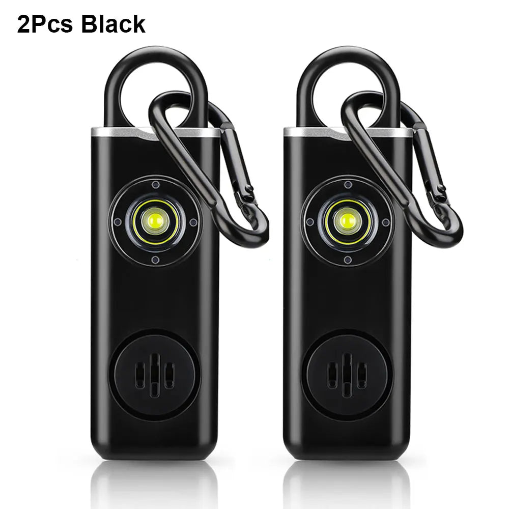 Awapow Personal Defense Alarm 130dB With LED Light Rechargeable Self Defense Woman Safety Alarm Key Chain Emergency Anti-Attack