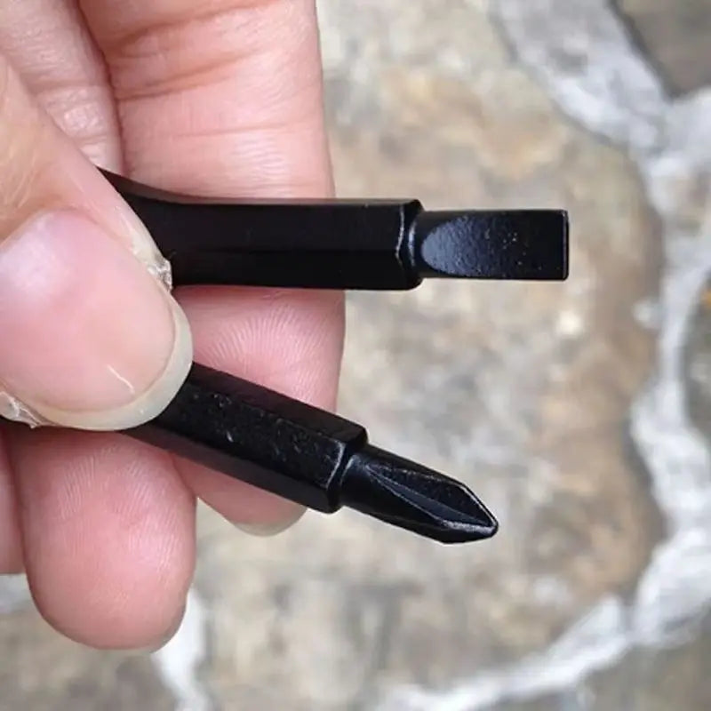 2Pcs Mini Keychain Screwdriver Set Cross Flat Head Stainless Steel Carabiner EDC Multi-tool Camping Tool