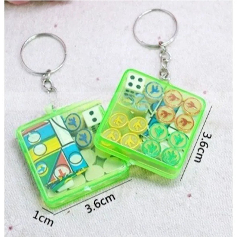 2Pcs Mini Flying Chess Portable Travel Board Game Interactive Game Small Chess Game for Family